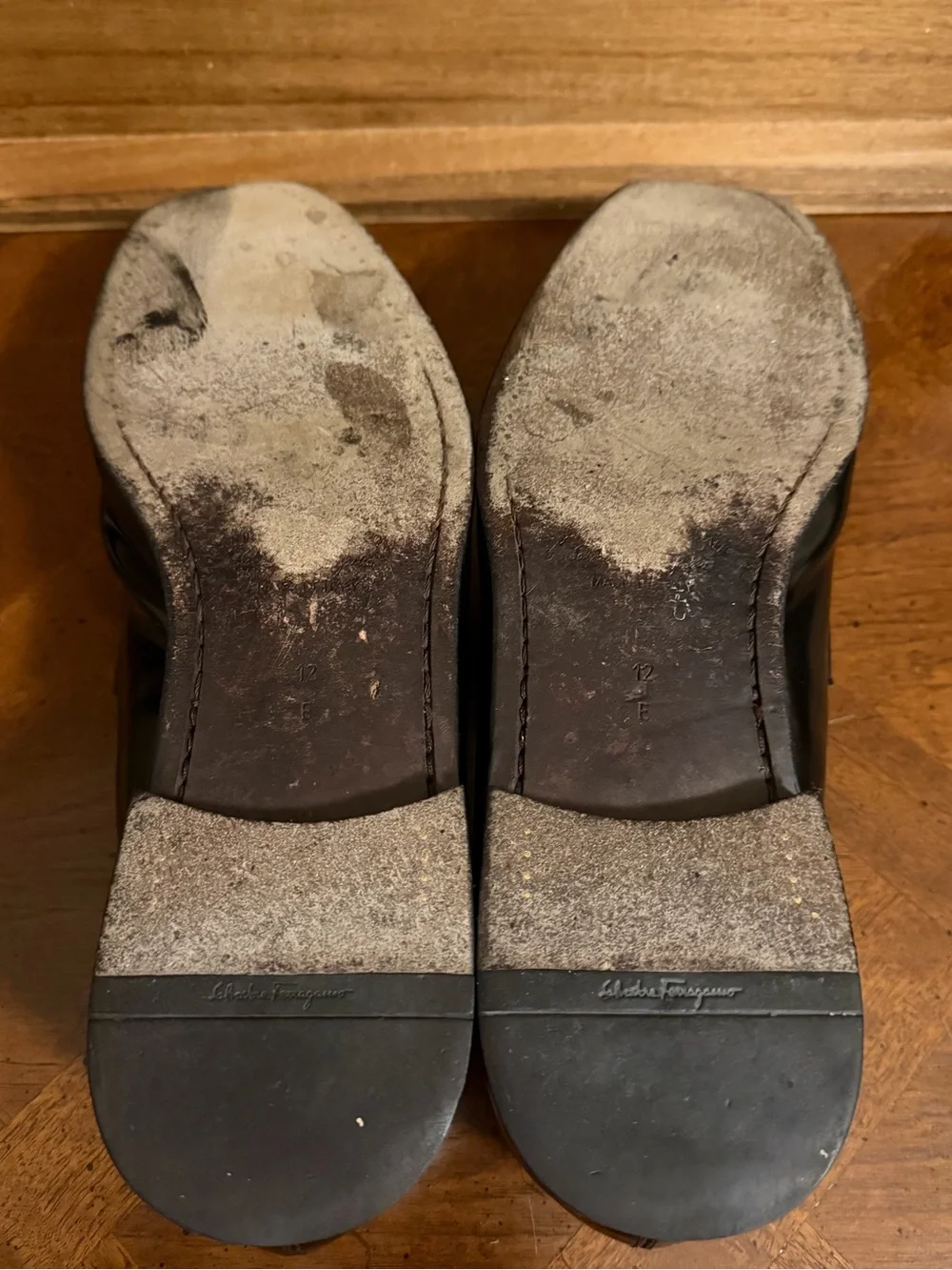 Salvatore Ferragamo Black Leather Bit Loafers with Gancini Bit Detail